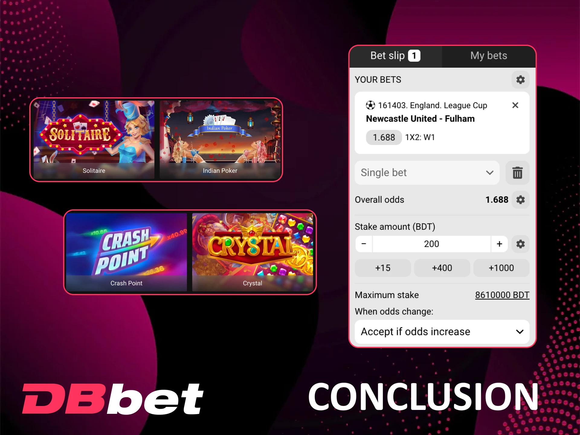 Dbbet online casino has everything you need for a comfortable gaming experience.