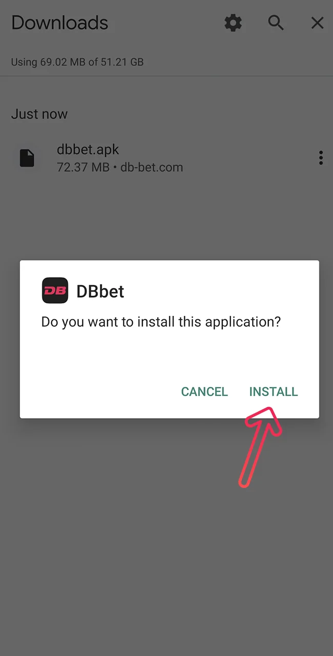Install the Dbbet App onto your device now.