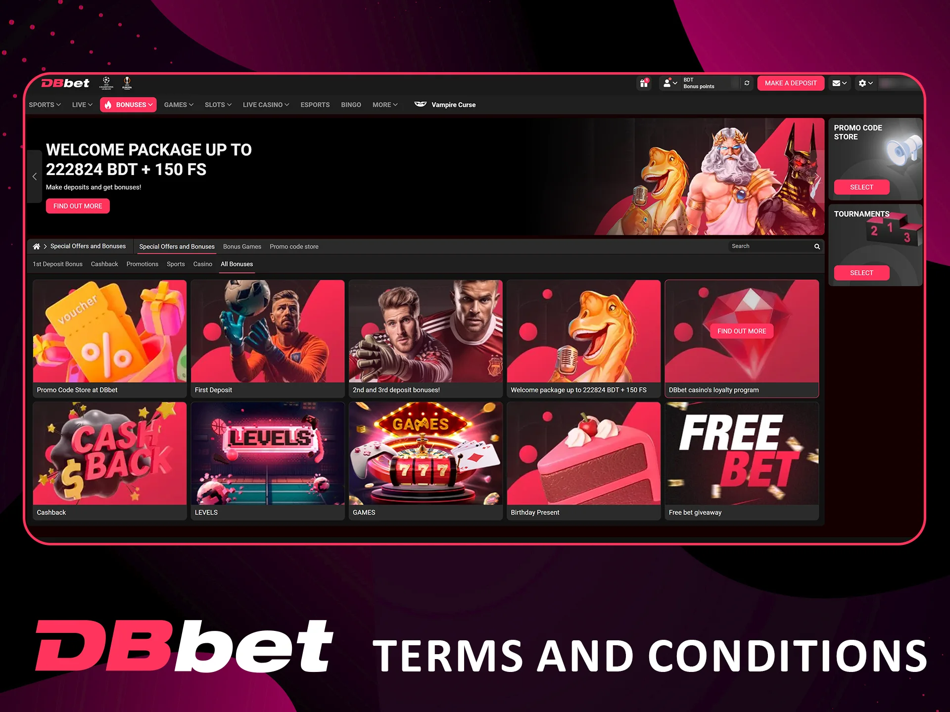 Read Dbbet Bonus Terms for Bangladesh players.