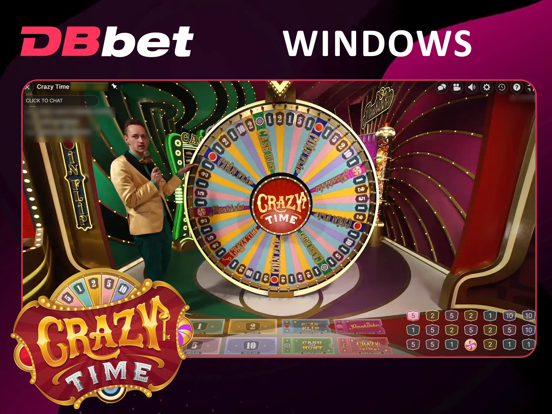 Play Crazy Time on Dbbet Windows PC.