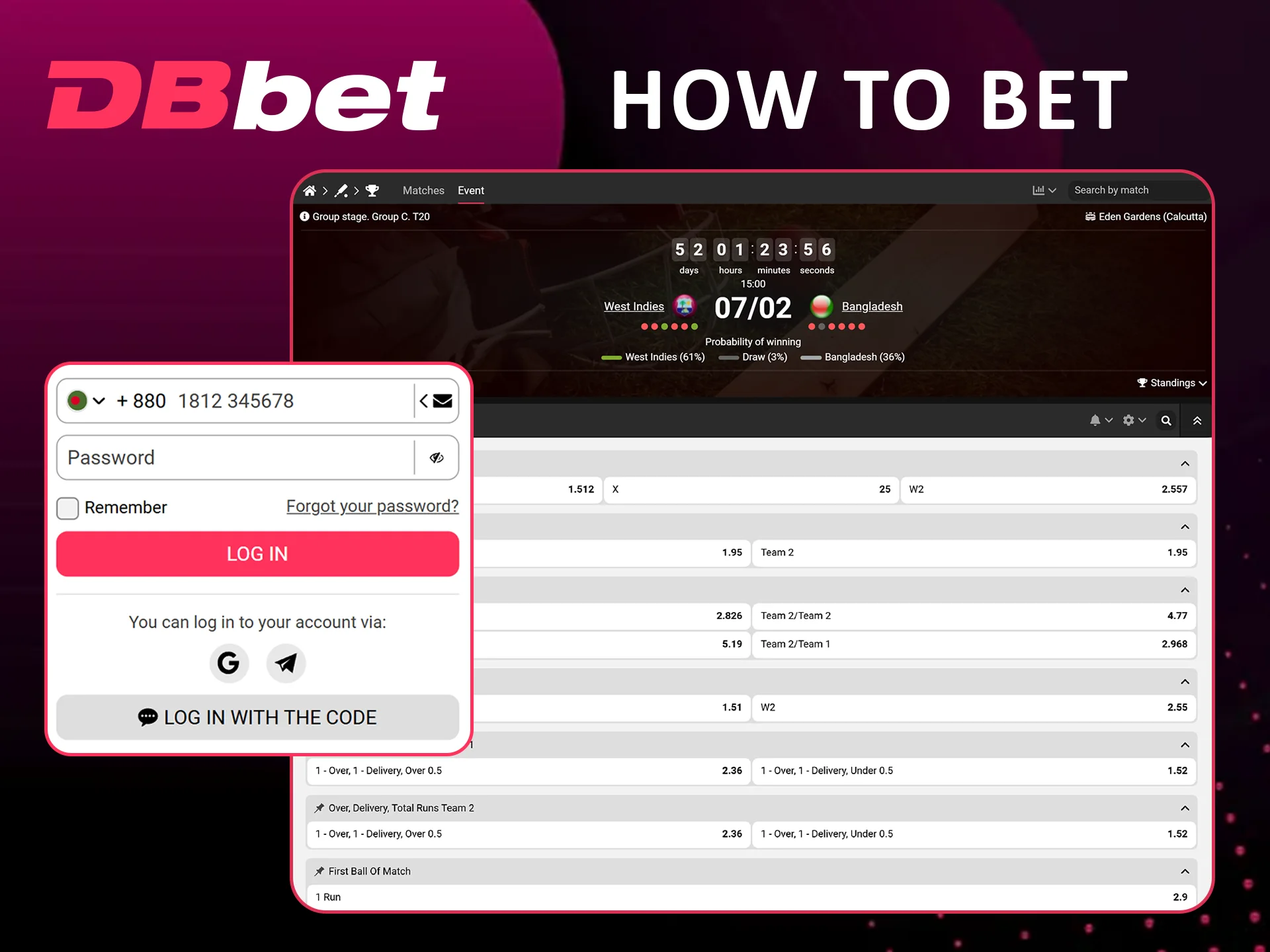 Guide to betting on cricket with Dbbet.