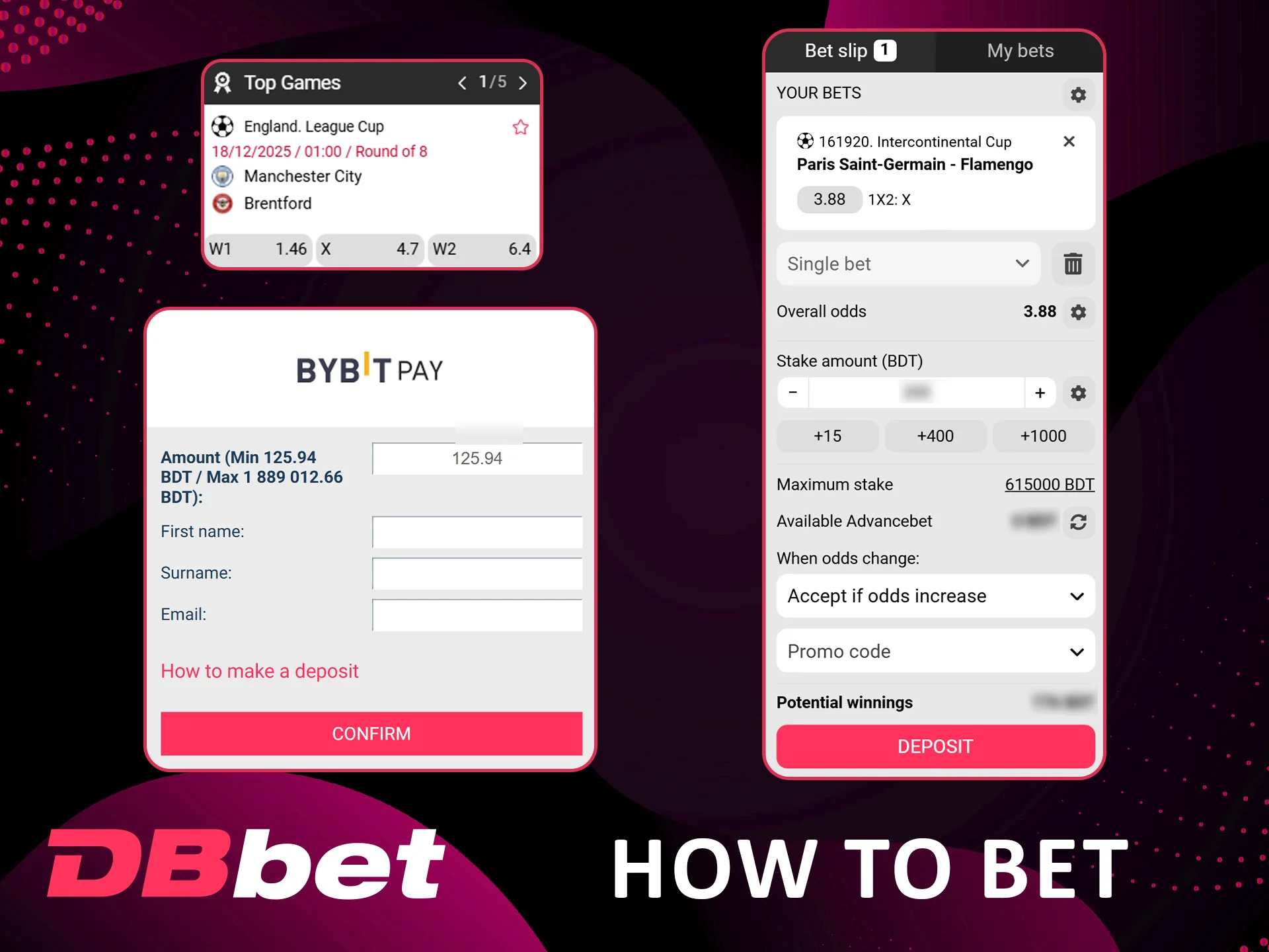 Steps for betting on football with Dbbet.