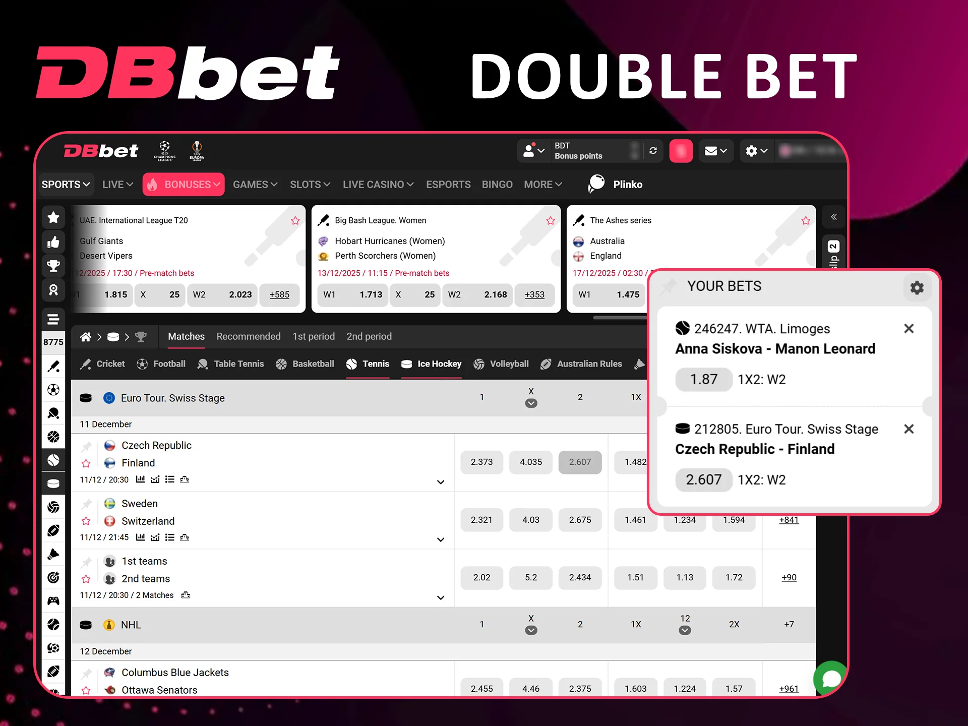 Try a Double Bet at Dbbet now.