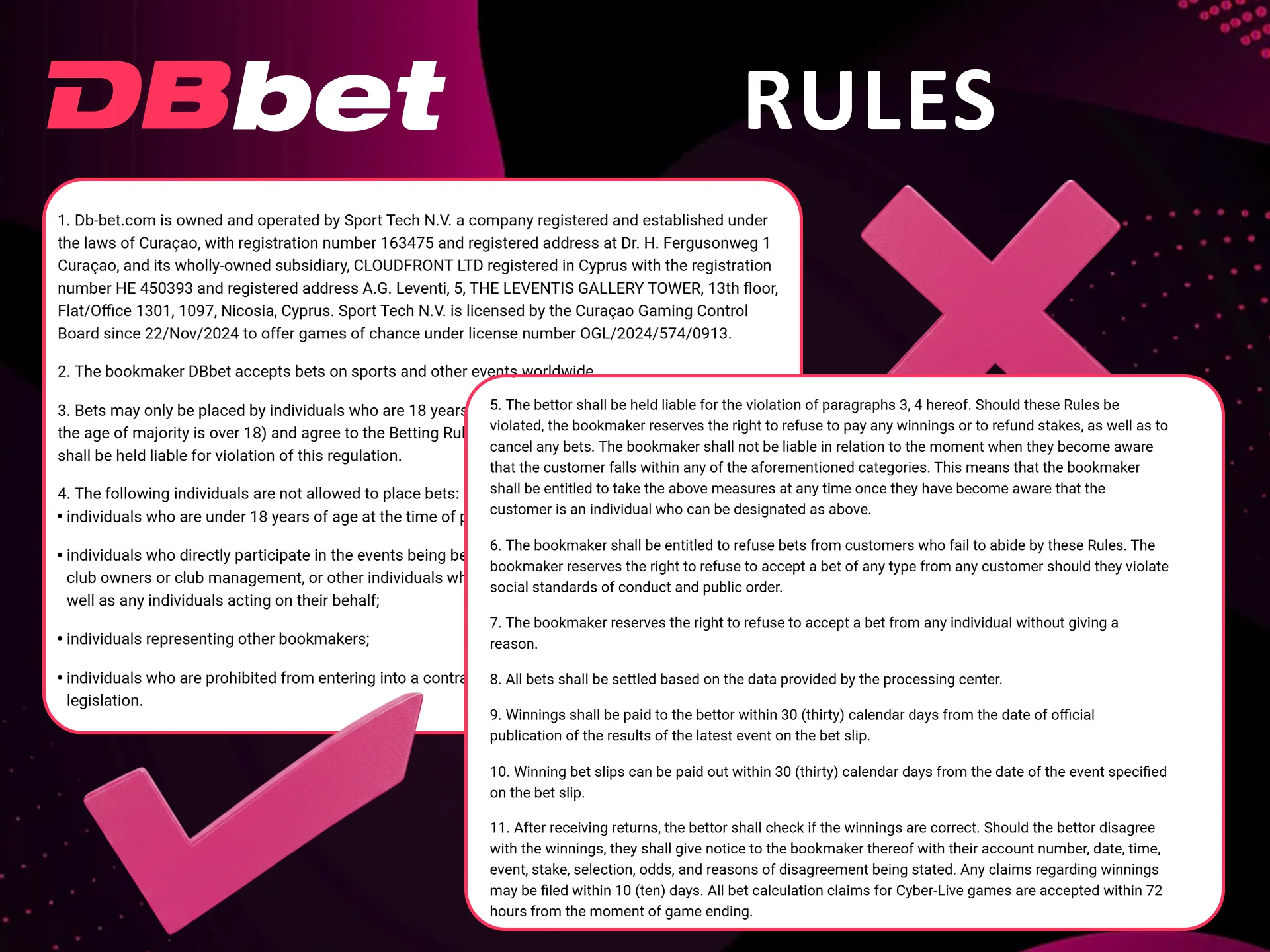 Check Dbbet Rules and Conditions now.