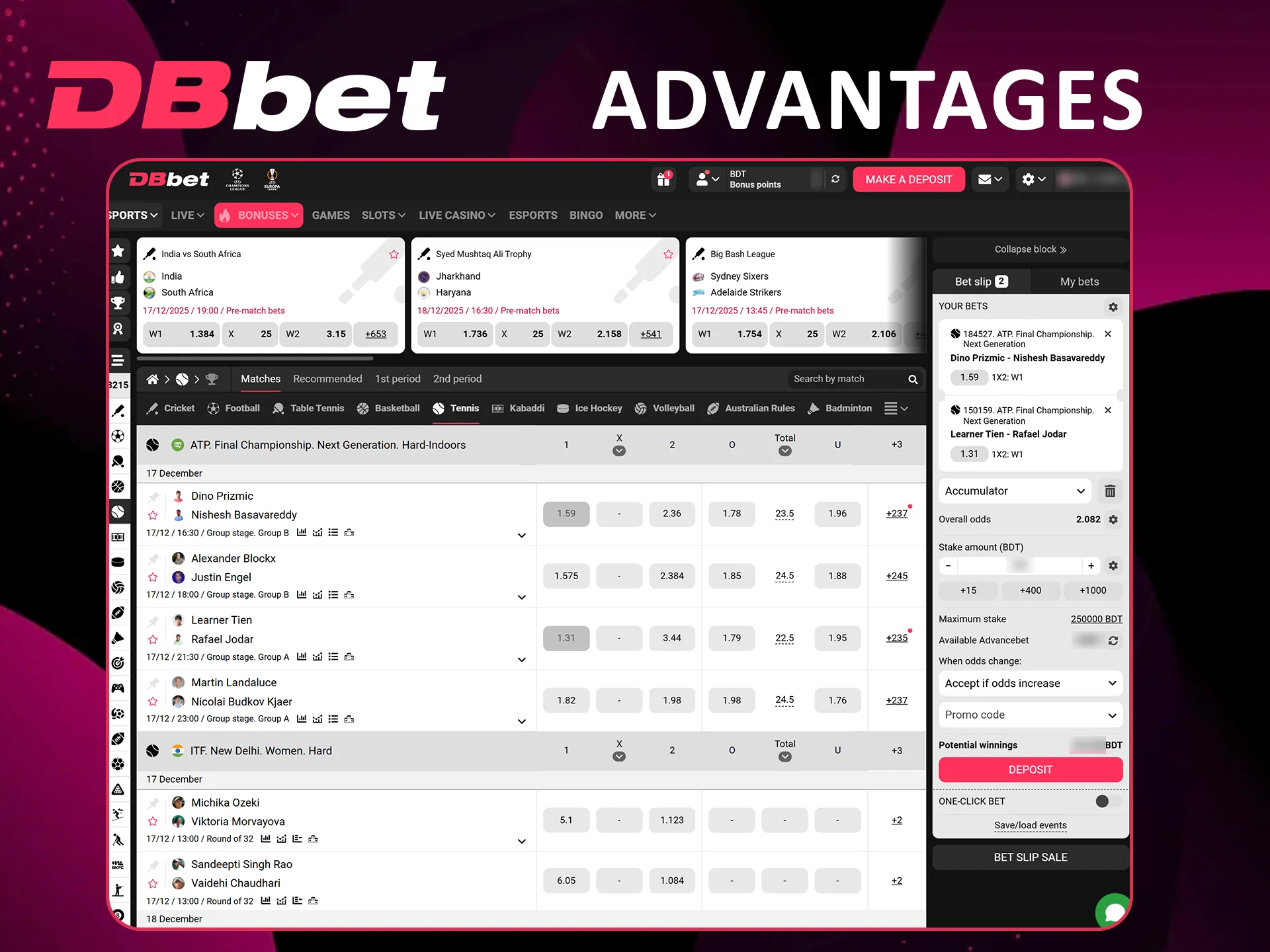 Read why bet on tennis at Dbbet Bangladesh.